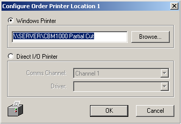 Order Printer Config Dialog