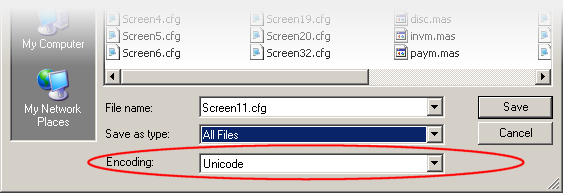 Save As Unicode
