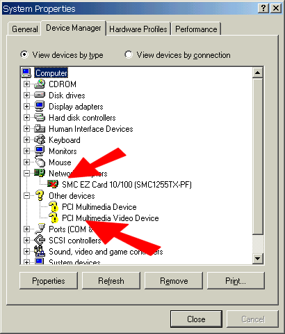 Device Manager Errors