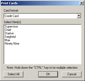 Clerk Card Dialog