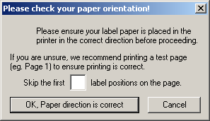 Paper Direction Dialog